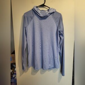 Under Armour Blue Long Sleeve Hoodie,  Size Large